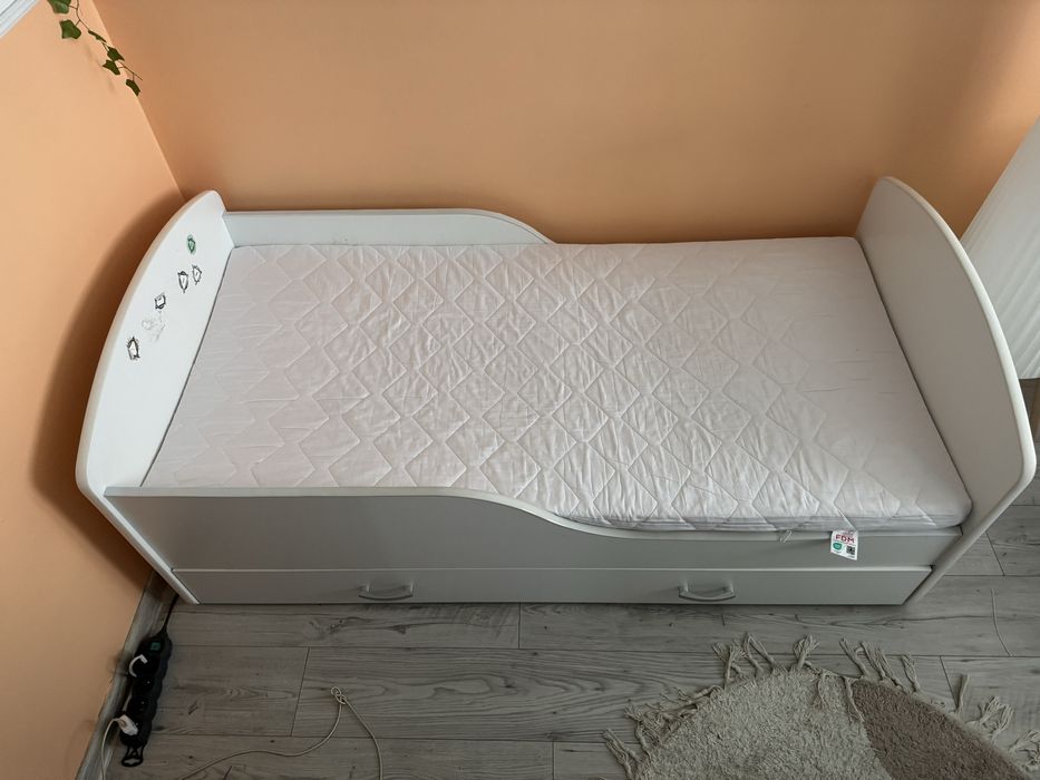 Łożko biale dla dziecka 160x85
