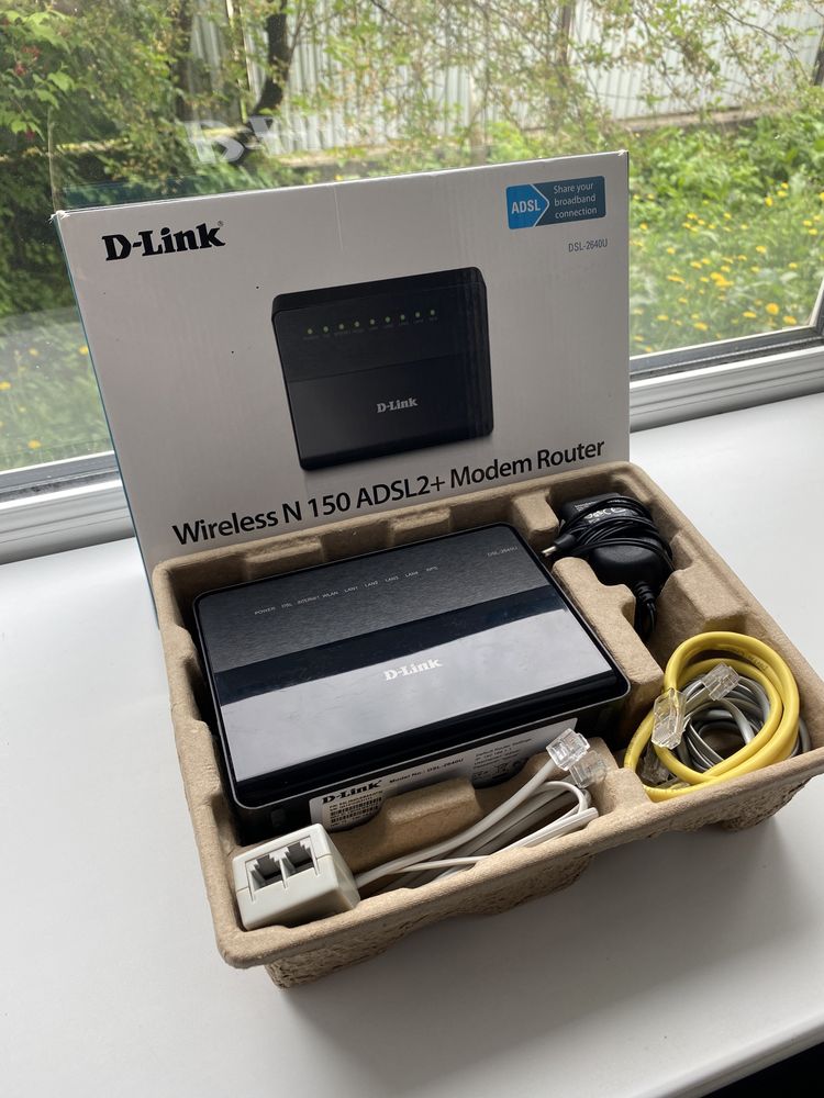 Wi-Fi роутер D-Link Wireless N 150, модем ADSL2+