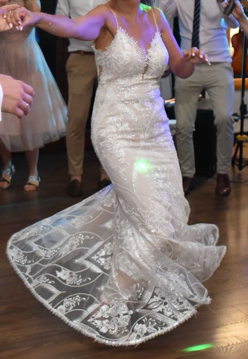 suknia sukienka ślubna boho s Chic Nostalgia Roza Rosa Madonna koronka