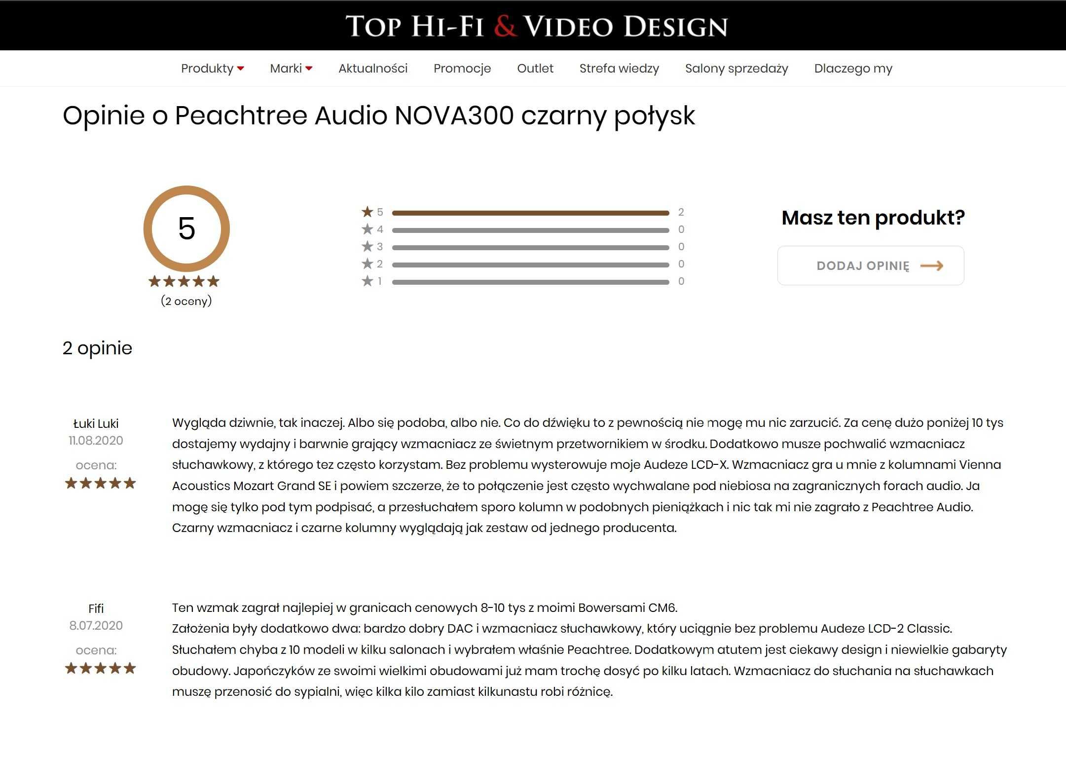 Peachtree Nova 150 integrated amplifier - wzmacniacz zintegrowany