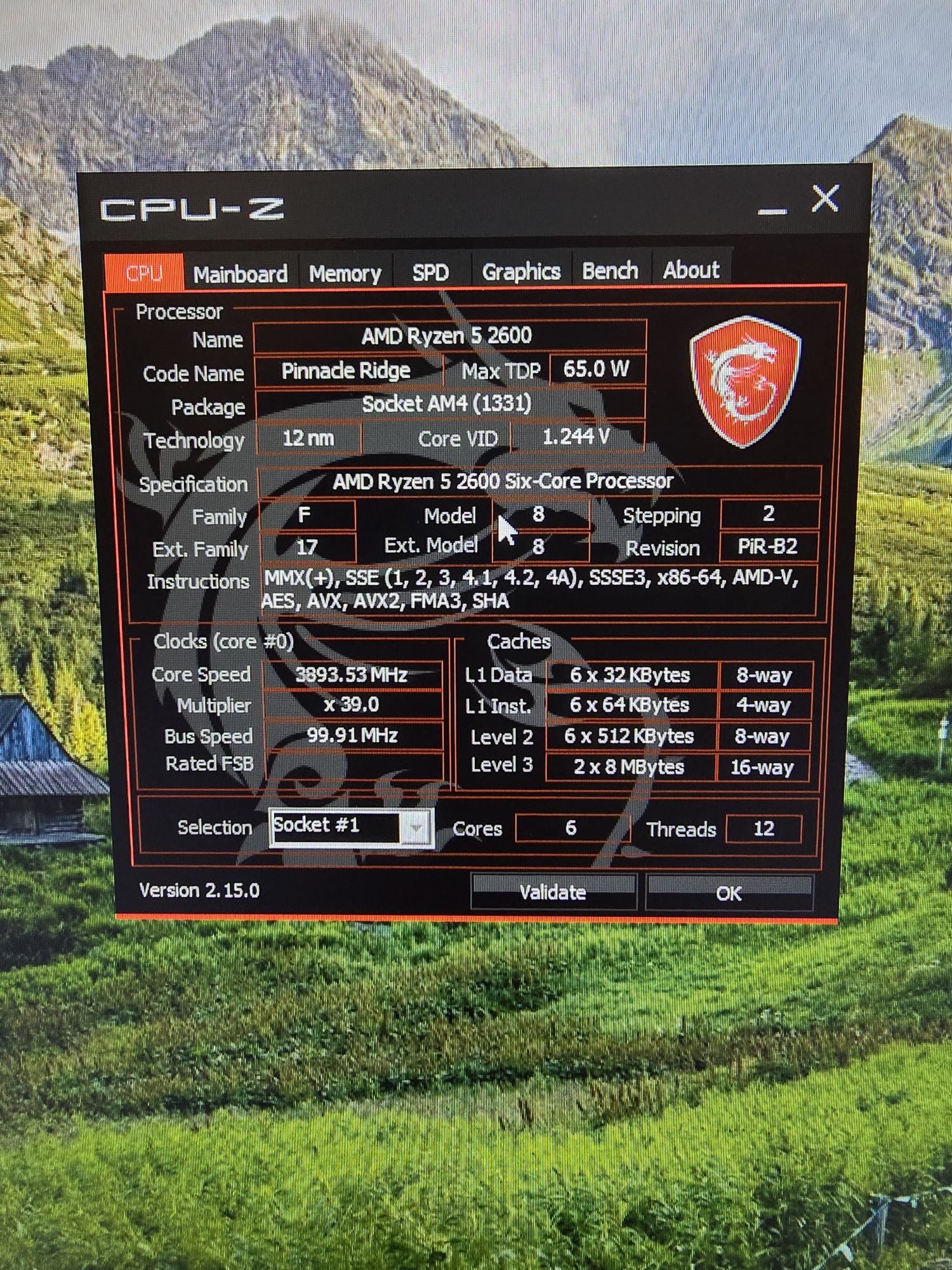 Komputer stacjonarny Ryzen 2600, Radeon RX 570 8GB, 16GB RAM DDR4
