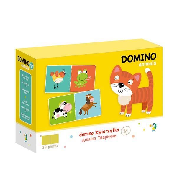 Gra Domino Zwierzatka Logiczna Rodzinna Dla Dzieci Układanka