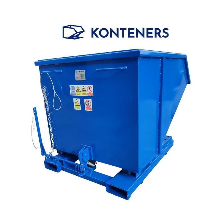Kontener koleba koliba pojemnik samowyładowczy 1m3 MULDA/ZŁOM/TROCINY