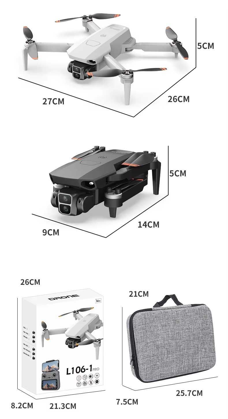Dron L106-1 PRO GPS ekran LCD WiFi