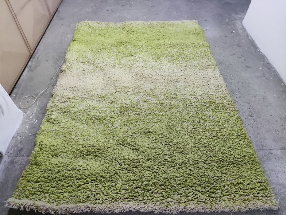 Carpete Pelo Curto Verde-Bege Degradê