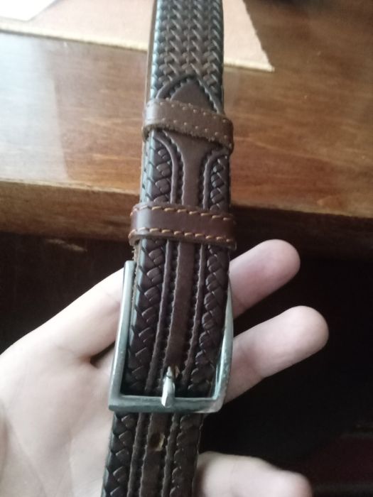 Кожаный ремень новый