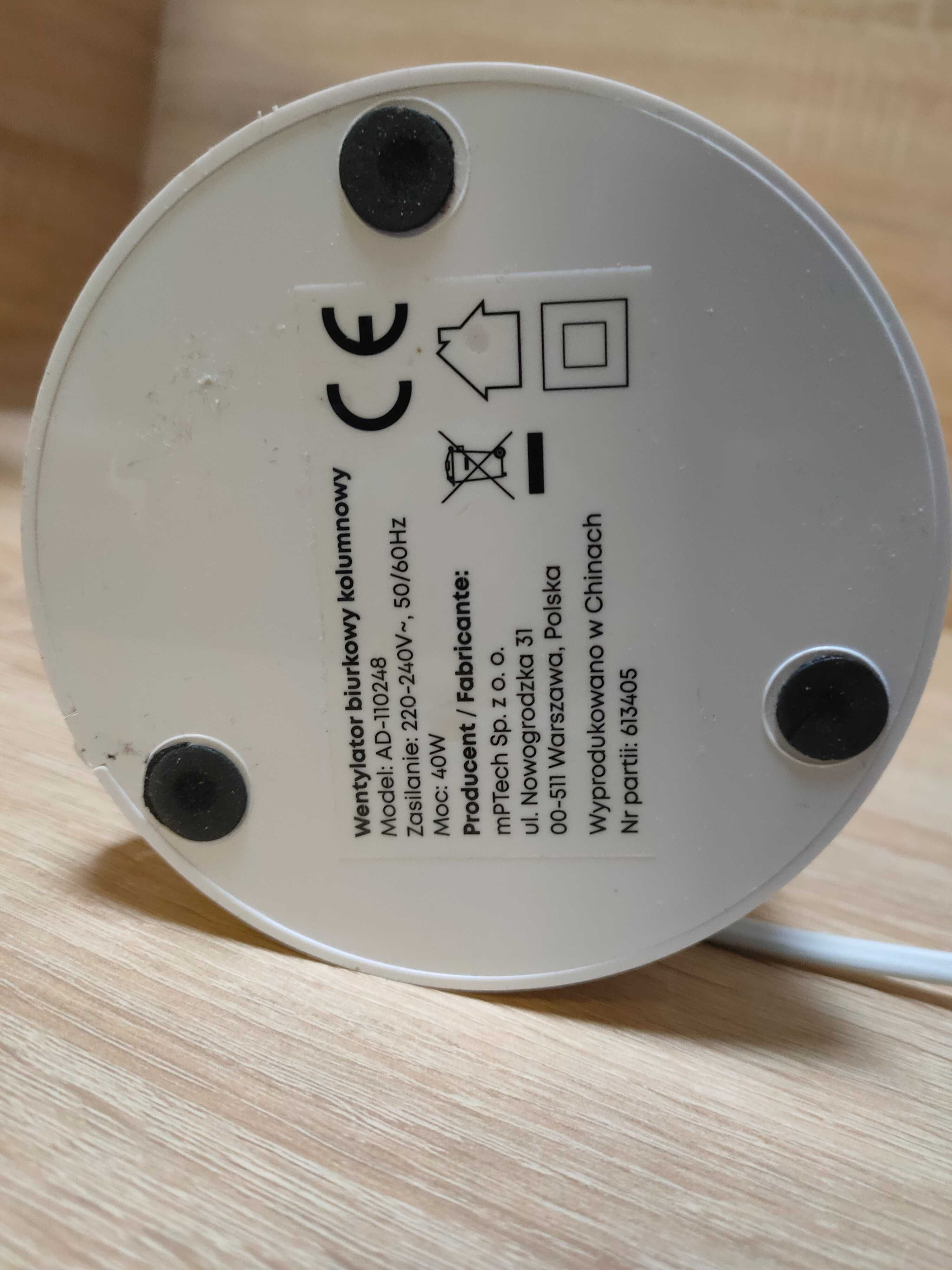 Wentylator kolumnowy Hoffen AD-110248 biały