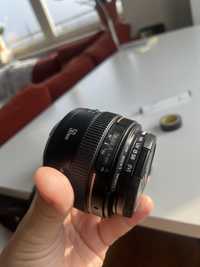 Canon 50mm 1.4 - stan idealny + filtr + osłona