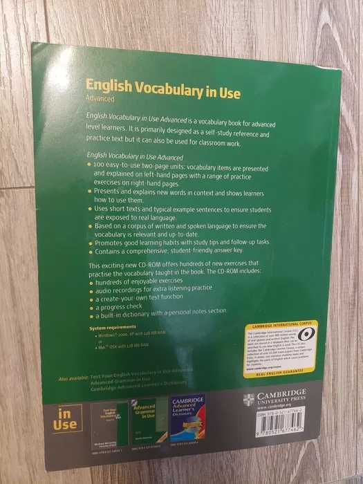 Advanced english vocabulary in use wyd. Cambridge