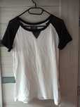 T-shirt z siateczką Cropp S