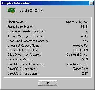 3dfx Quantum3d Obsidian2 X-24 Voodoo2 SLI na jednej karcie