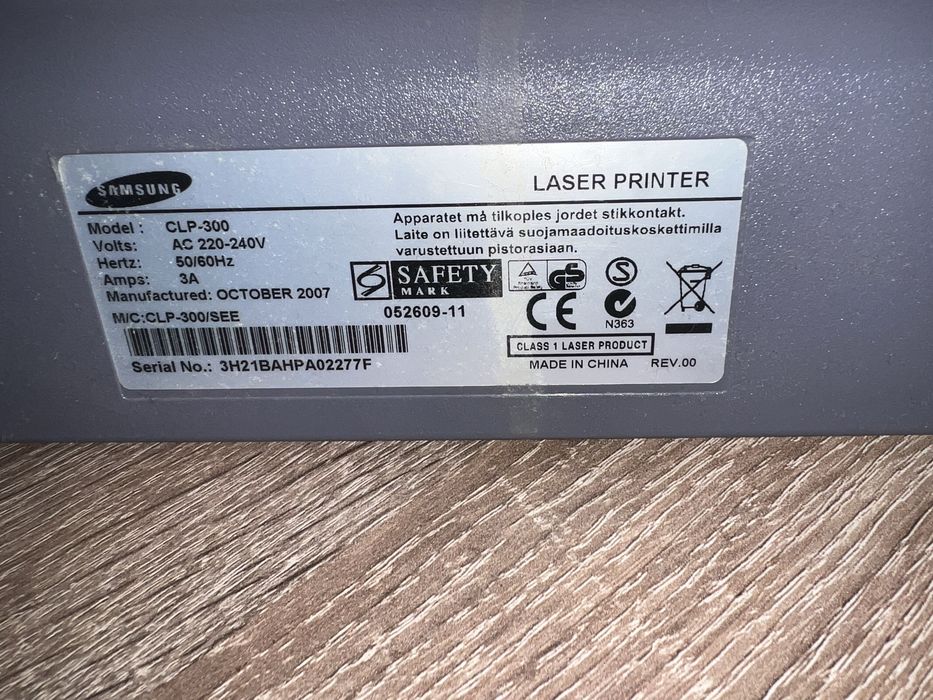 Принтер лазерний Samsung CLP300