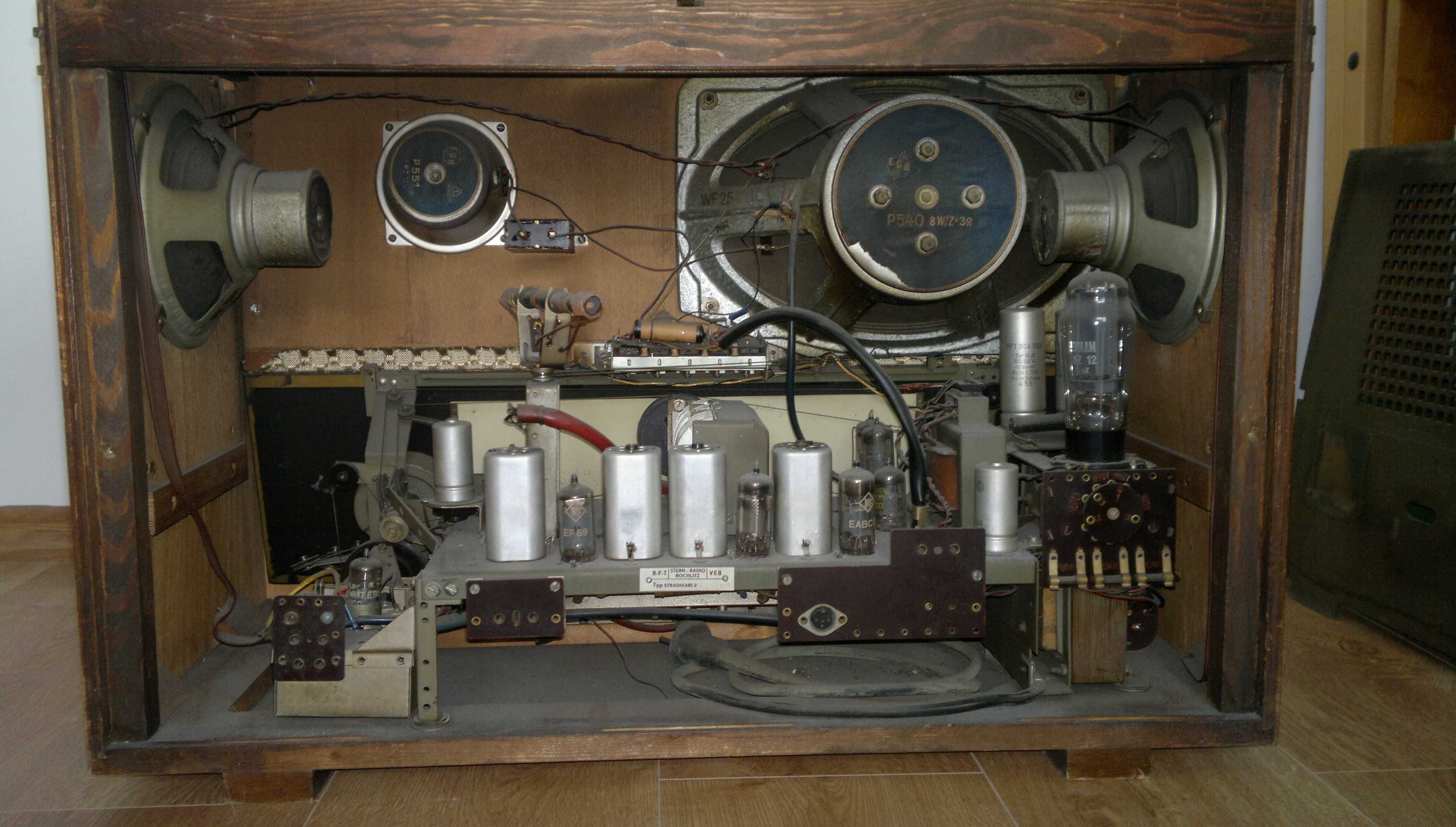 Zabytkowe, lampowe radio RTF Stern-Radio Rochlitz Stradivari 2