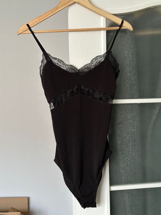 Черное кружевное боди Zara