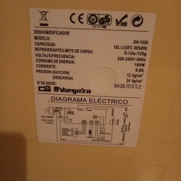 Desumidificador Orbegozo