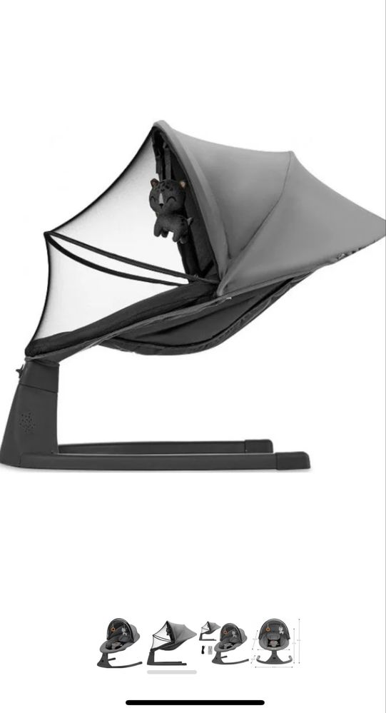 Крісло-гойдалка Kinderkraft Lumi 2 Dark Grey