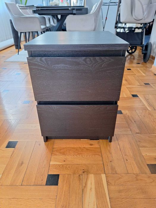 Szafka nocna / 2 szuflady / 40x55cm / czarnobrąz / 2 sztuki / ikea