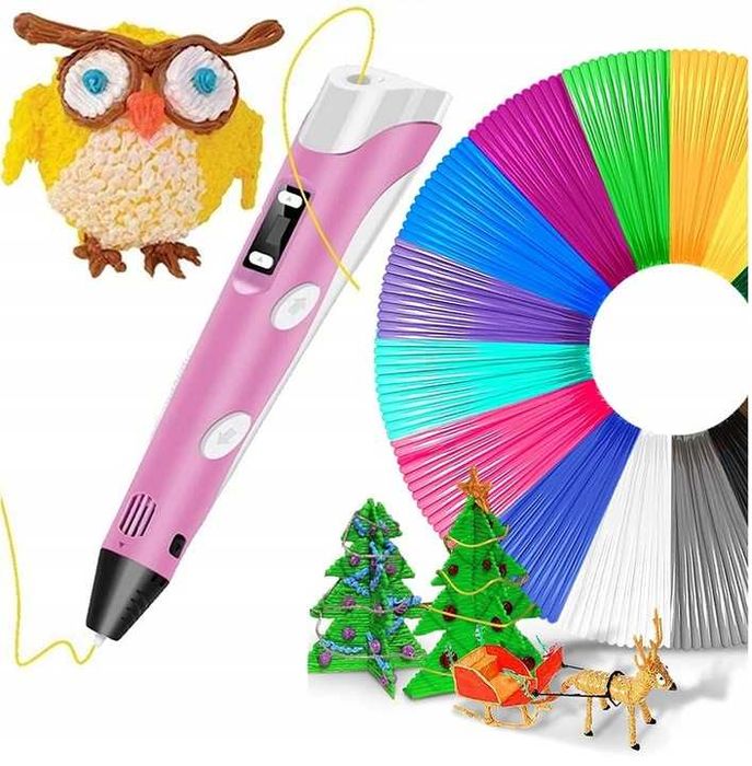 DŁUGOPIS 3D DRUKARKA 3d pen + wkłady 110 metrów