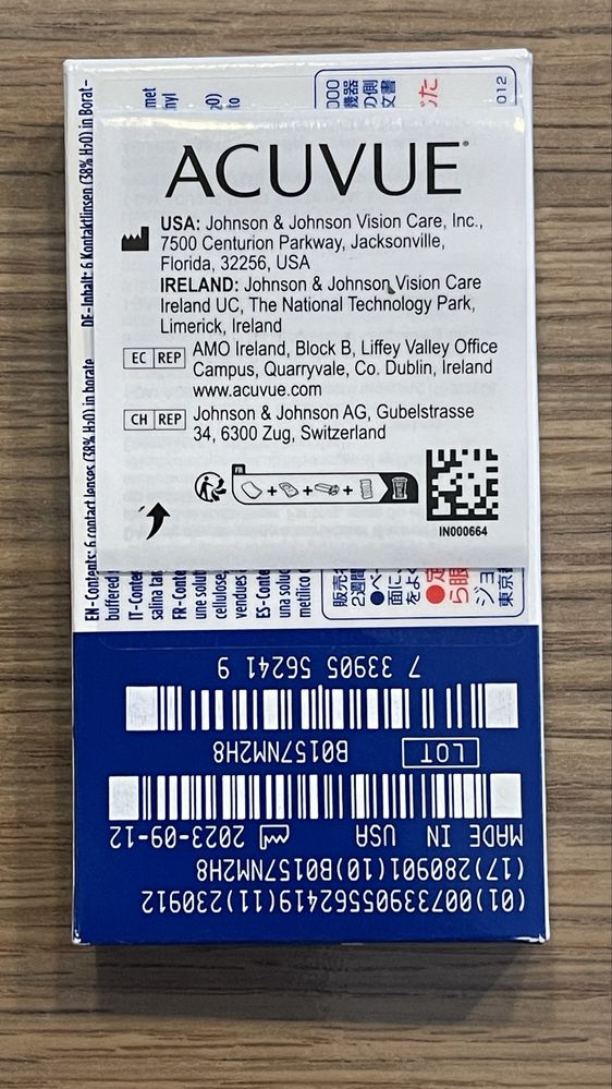 Soczewki 2 tygodniowe Acuvue oasys moc +2,5