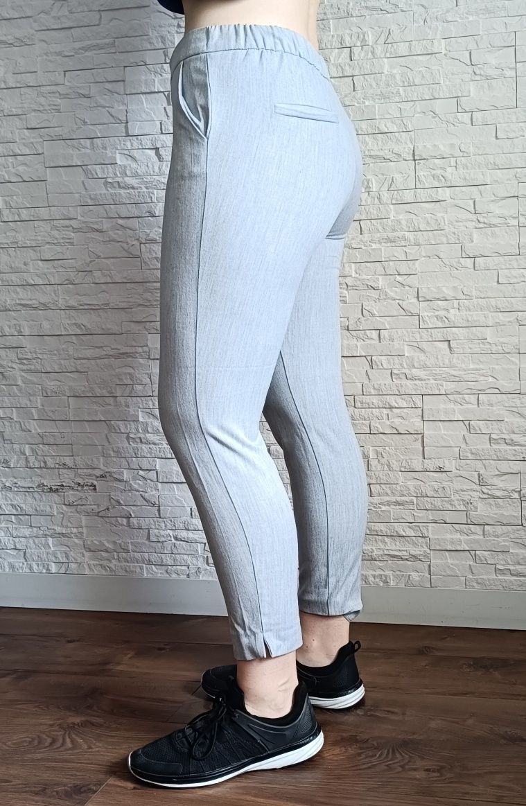 Zara TRF szare spodnie z gumką