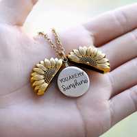 OFERTA! Colar GIRASSOL Dourado "You Are My SUNSHINE" | Novo, Elegante