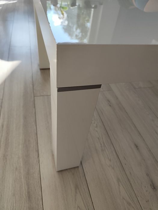 Stół Hubertus stolik kawowy 80x80 biały połysk Gliwice
