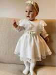 Sukienka na chrzest ecru, r.62,68,74,80,86