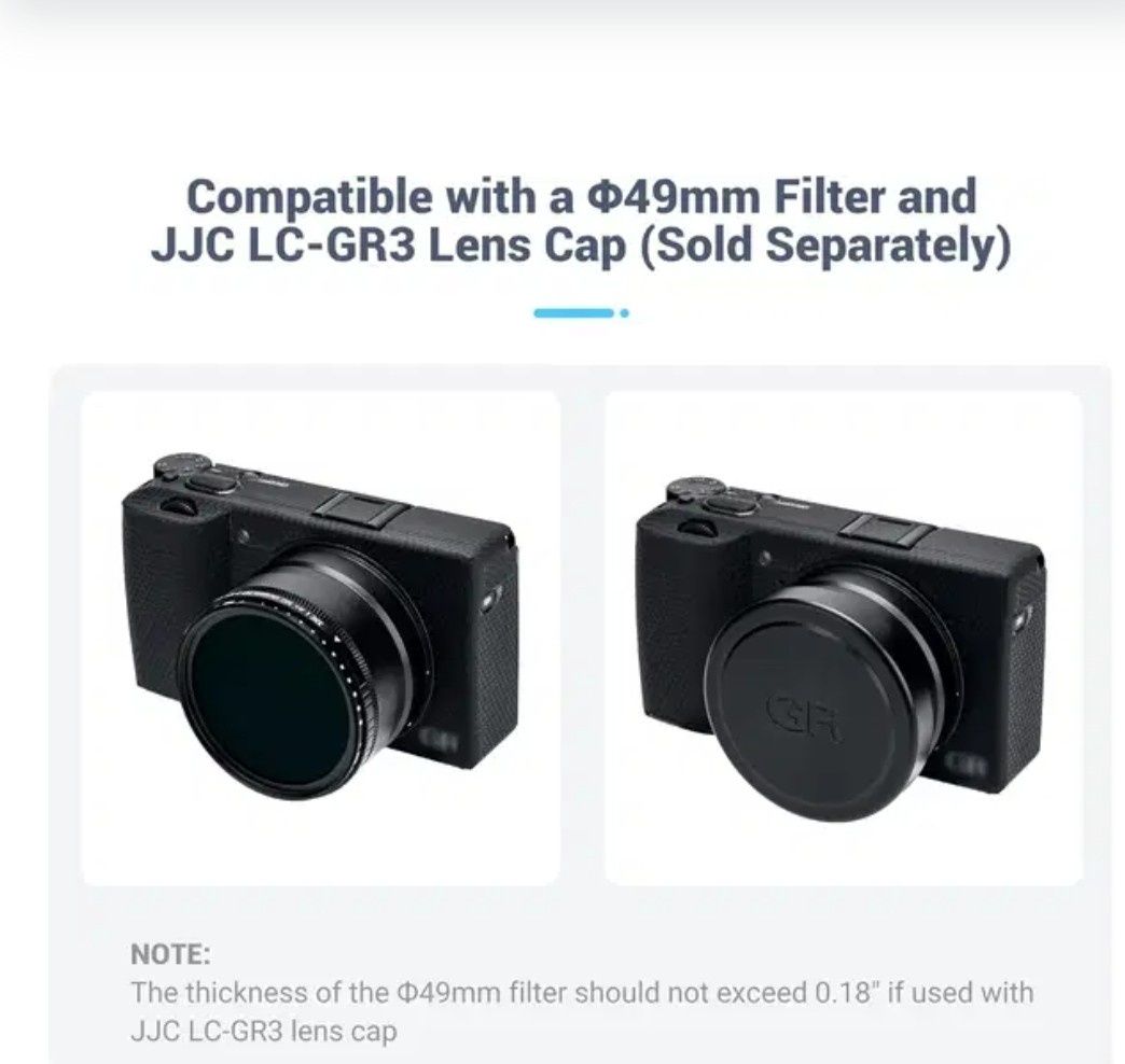 JJC Metalowy pierścień adaptera filtra obiektywu do kamery RICOH GRIII