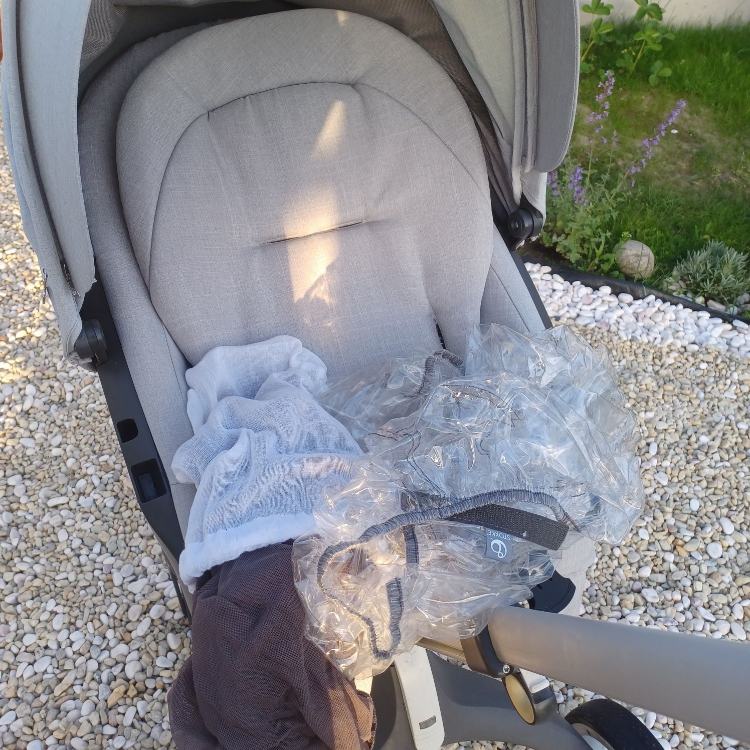 Stokke v4 melagne 2w1 plus śpiwór zimowy stokke