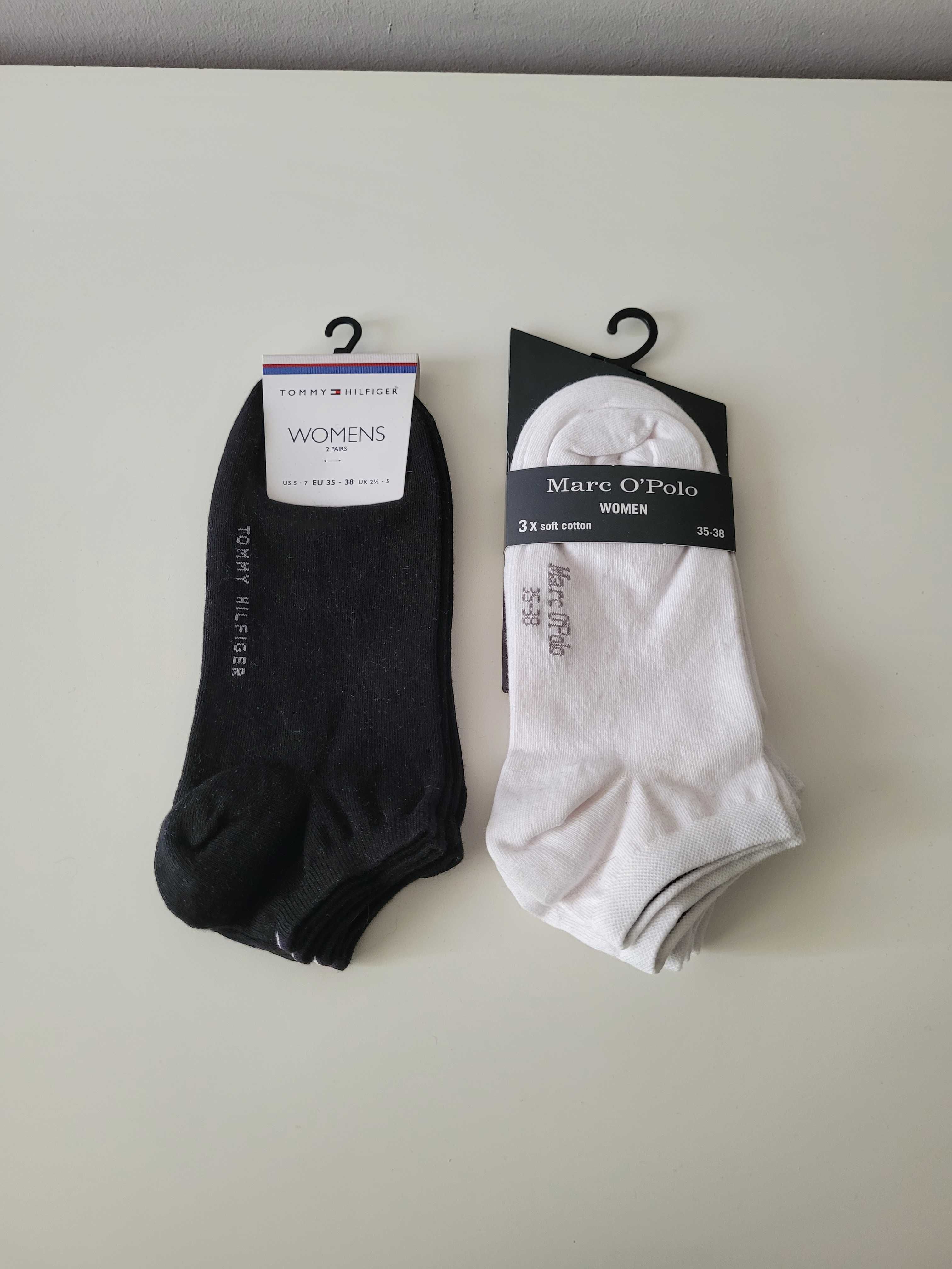 Tommy Hilfiger Marc O'Polo skarpety skarpetki czarne białe 35-38 nowe