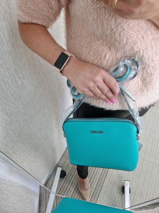 NOWA  turkusowa torebka listonoszka eko skóra