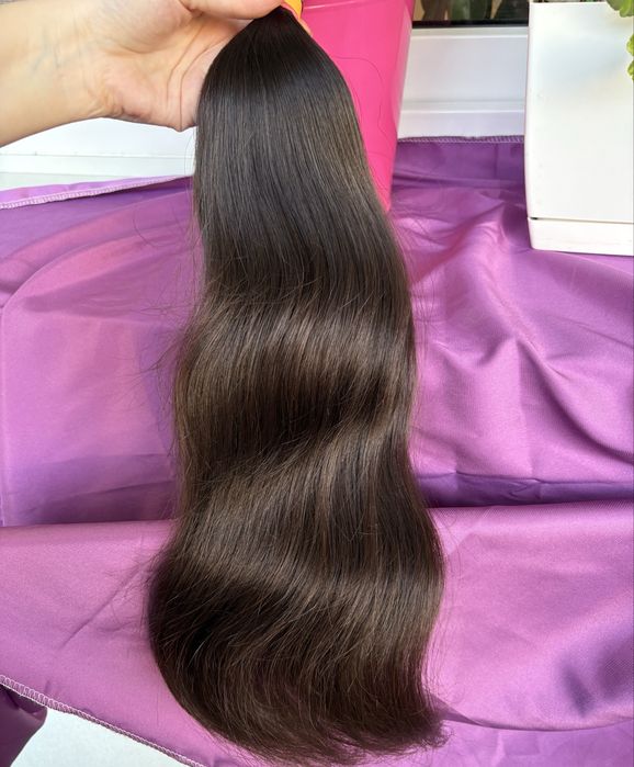 2) wlosy dziewicze 56 cm 96 gr