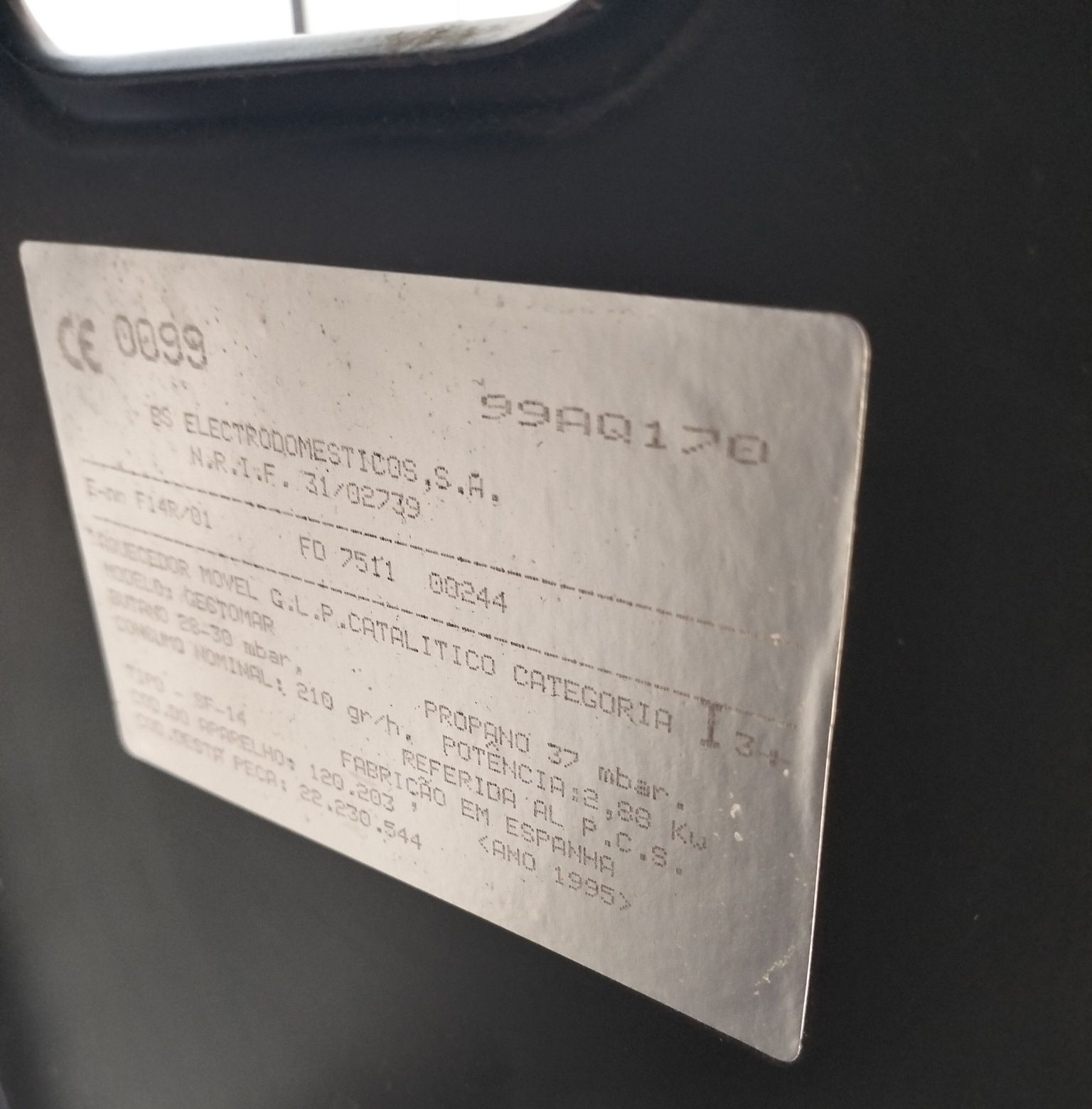 Aquecedor a gás Gestomar 3 KW