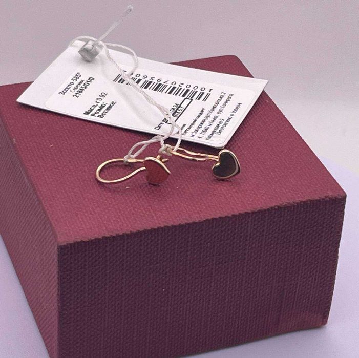 Нові золоті сережки, вага 0,92 грам Арт. 758