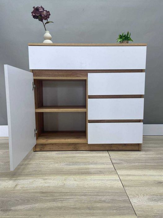 Комод шухляди і дверка,полички,в спальню,дитячу,для речей,зберігання