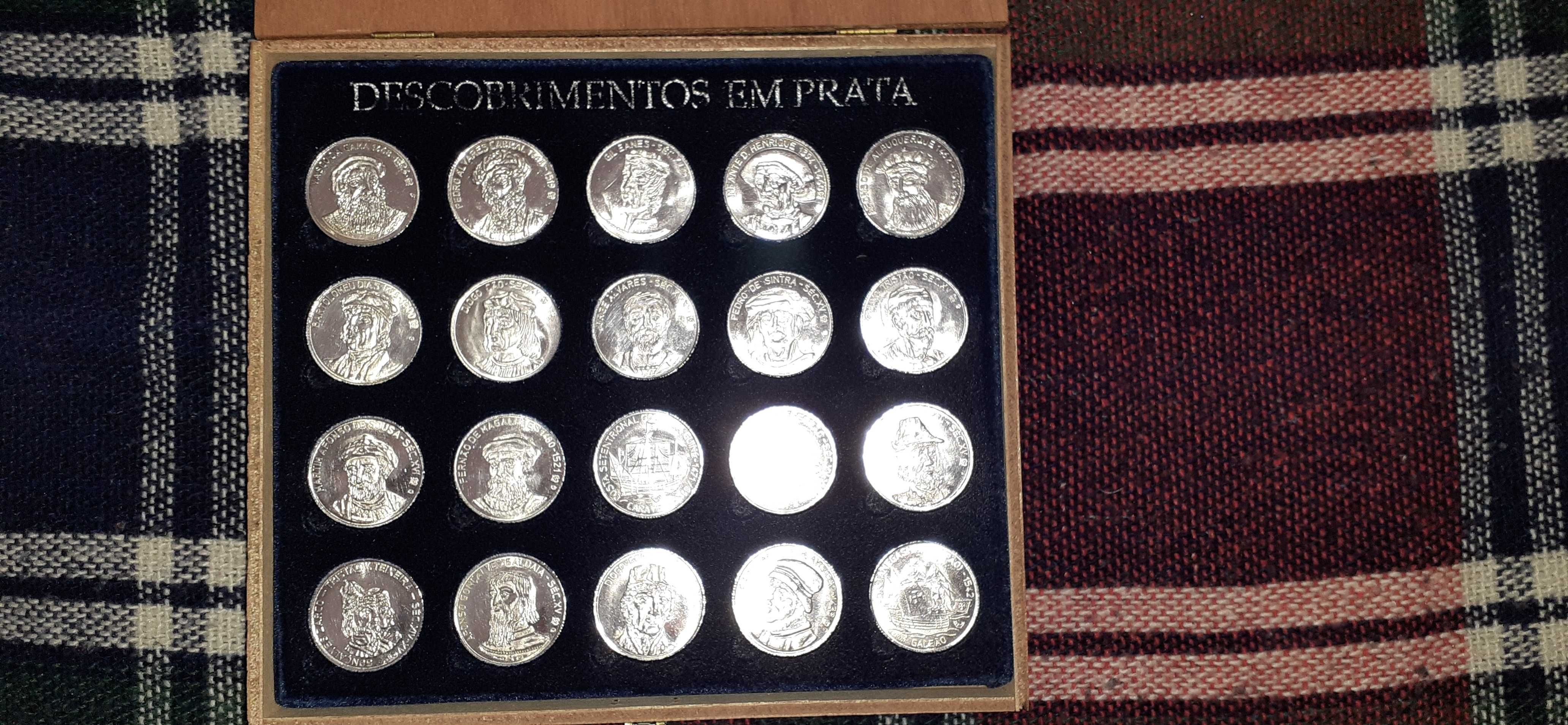 20 moedas descobrimento em prata