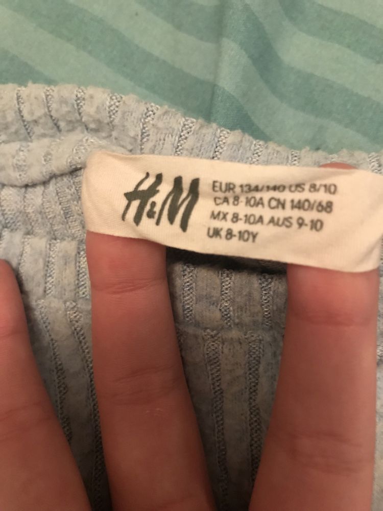 голубой топ h&m