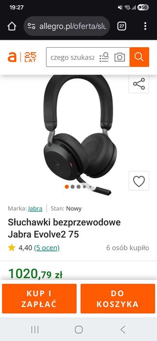 Słuchawki 600zl Okazja