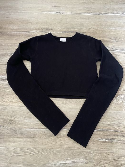 Zara czarna krótka bluzka r. 152-160 IDEAŁ