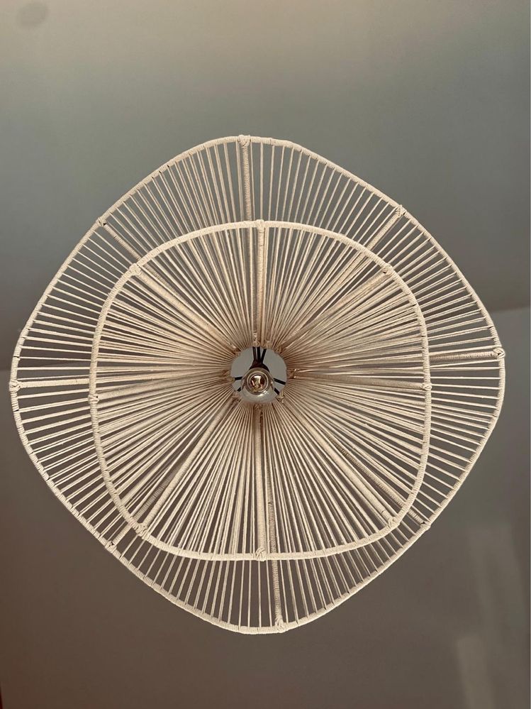 Lampy klosze ze sznurka jutowe boho rustykalne styl platfon led