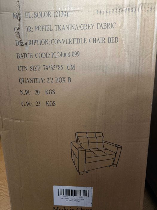 Fotel amerykanka rozkładany NOWY