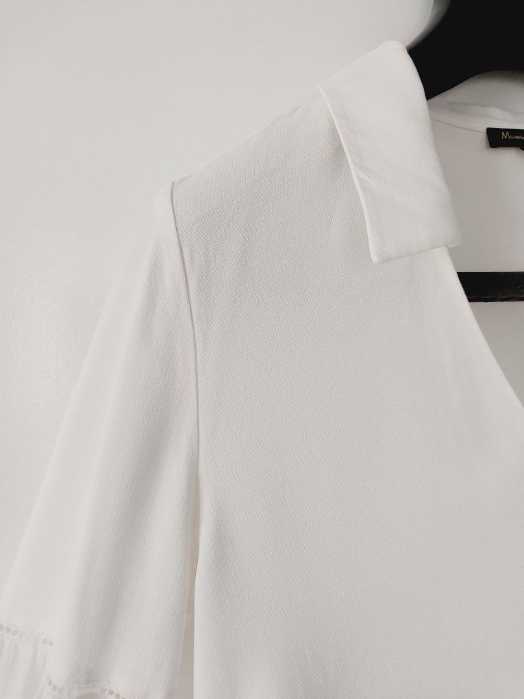 Koszula Bluzka massimo dutti 36 S kremowa ecru elegancka