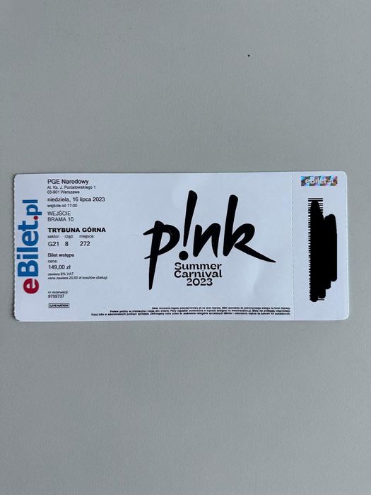 Bilet Koncert PINK