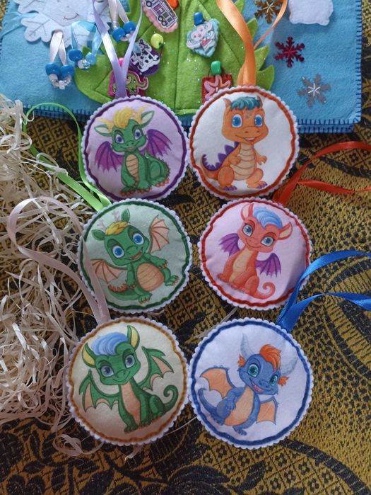 динозавр з фетру новий рік набір на ялинку кулька