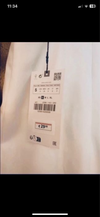 Vestido zara novo