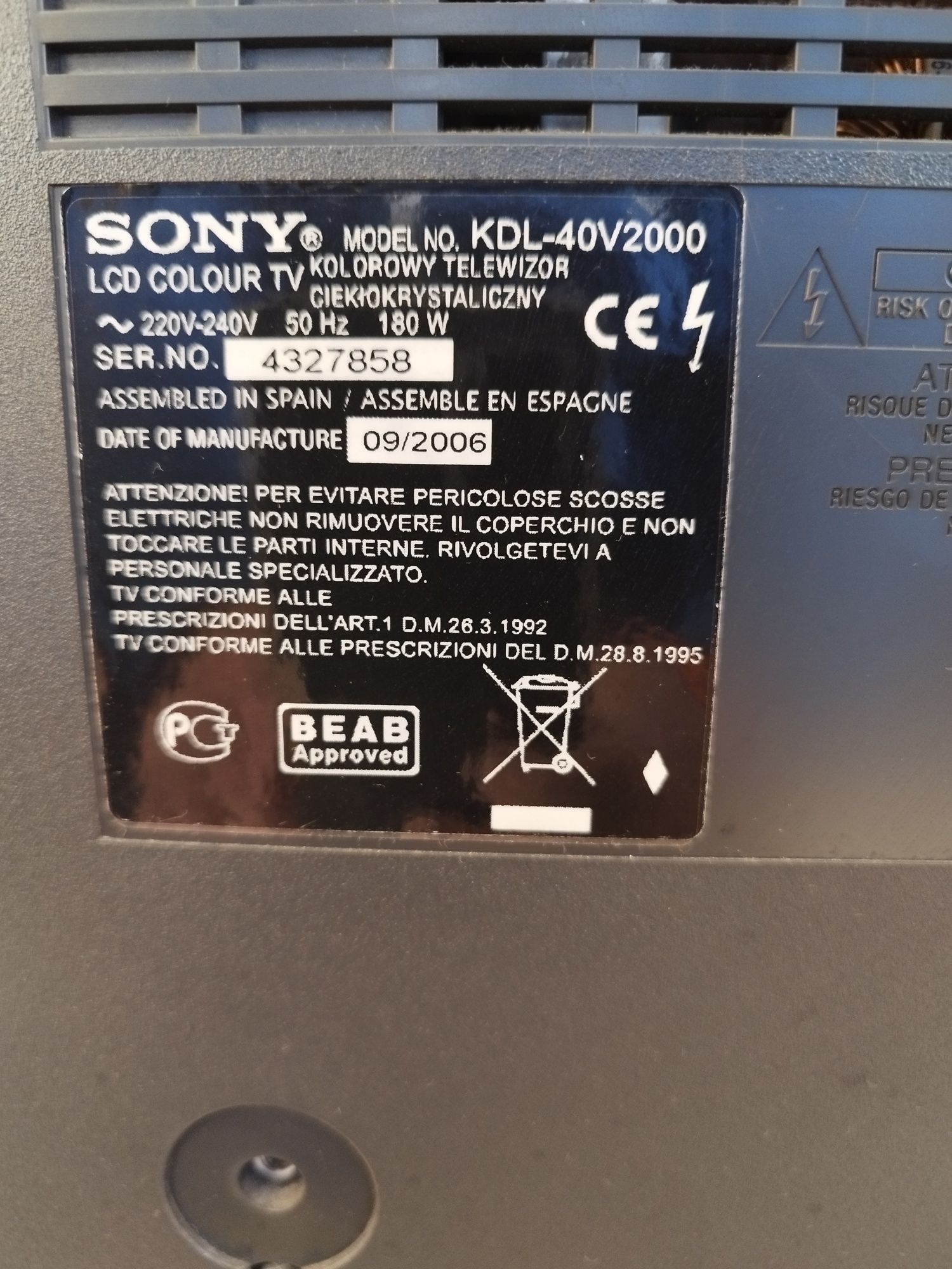 TV Sony Bravia 40polegadas