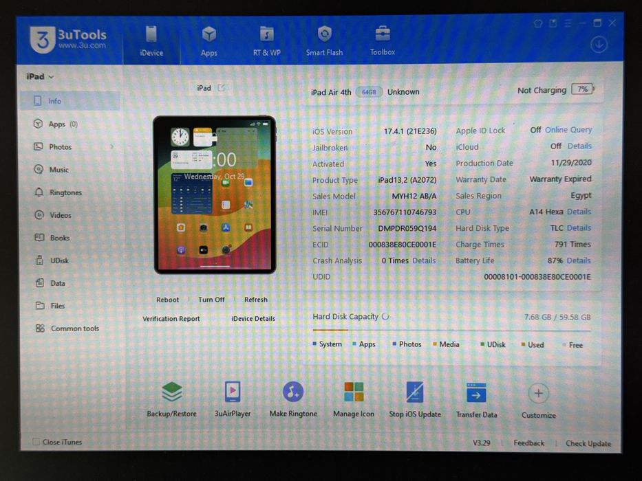 iPad Air 4 (A2072) - 64GB - Cellular (LTE) - faktura VAT 23%