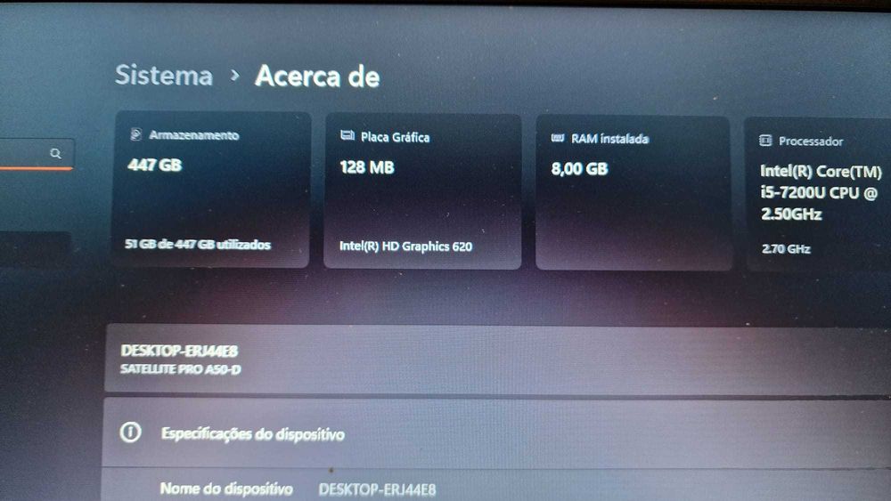 Toshiba Pro A50-D-14X - I5-7200U- 8GB- 480 SSD