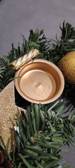 Stroik świąteczny świecznik