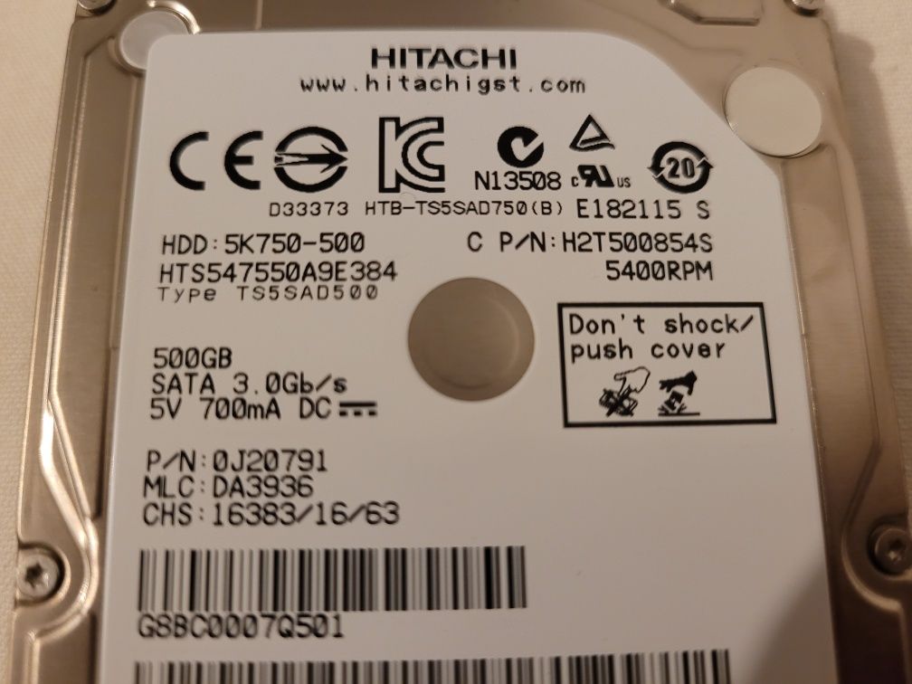 Disco rígido HDD 500G Hitachi
